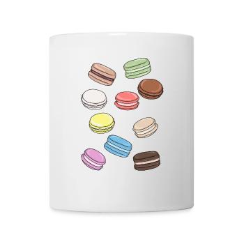 Bunte Macarons süße Versuchung - Tasse - Weiß - Vorne
