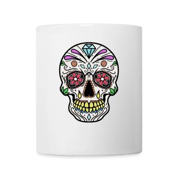 Mexicaines crâne Dia de los Muertos jour - Mug blanc - blanc - Devant