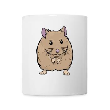 Souris douce montre le majeur cadeau drôle - Mug blanc - blanc - Devant