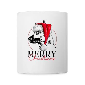 Santa MALINOIS Joyeux Noël Chiens Chiens Wilsigns - Mug blanc - blanc - Devant