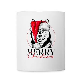 Père Noël Joyeux Noël Chien Wilsigns - Mug blanc - blanc - Devant