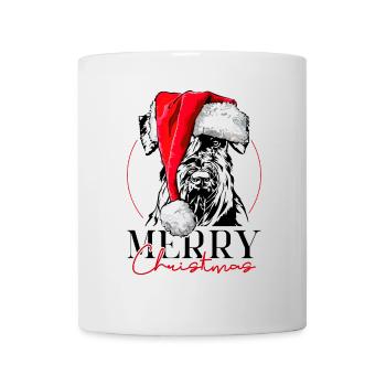 Santa SCHNAUZER Joyeux Noël Chiens Wilsigns - Mug blanc - blanc - Devant