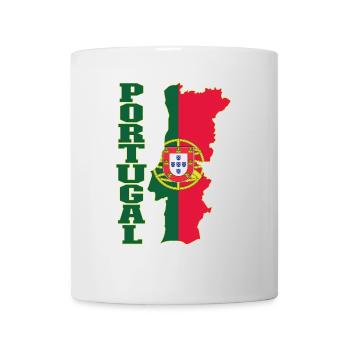 Portugal Flagge Landkarte - Tasse - Weiß - Vorne