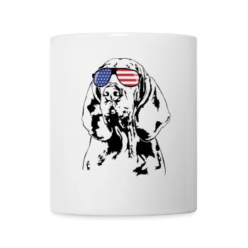BRACCO ITALIANO America Flag Glasses Dog Wilsigns - Mug - white - Front