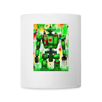 Künstler Roboter Maler - Tasse - Weiß - Vorne