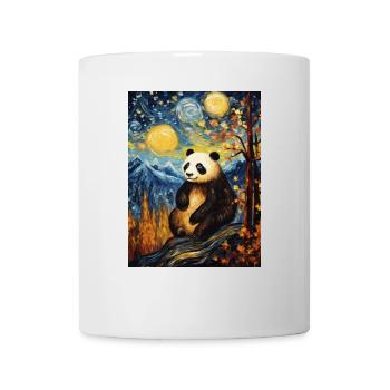 Panda Van Gogh Ciel étoilé Style - Mug blanc - blanc - Devant