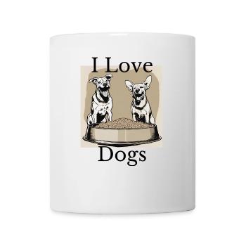 Ich liebe Hunde - Tasse - Weiß - Vorne
