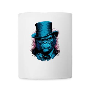 Gorilla mit Hut - Tasse - Weiß - Vorne
