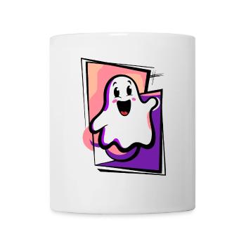 Cute ghost in pop art style - Mug - white - Front