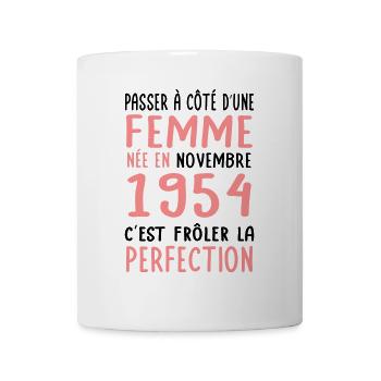 70th Birthday - Born in November 1954 - Mug - white - Front