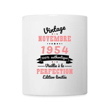 70th Birthday - Vintage - November 1954 - Mug - white - Front