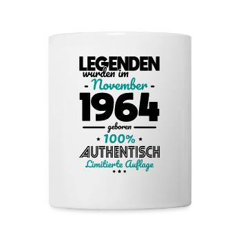 60th Birthday - Legends were made in November 1964 - Mug - white - Front