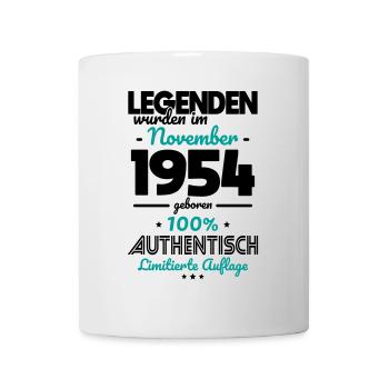 70e anniversaire - Les légendes ont été créées en novembre 1954 - Mug blanc - blanc - Devant