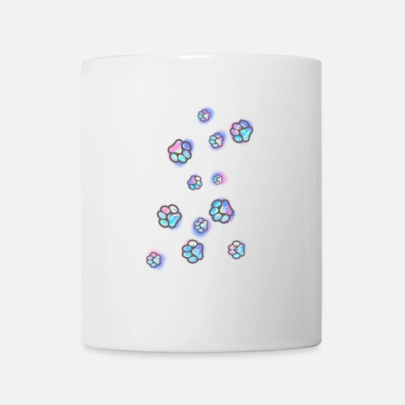 Katzenpfoten, Pfote,Pfoten,hundepfote,bunt - Tasse - Weiß