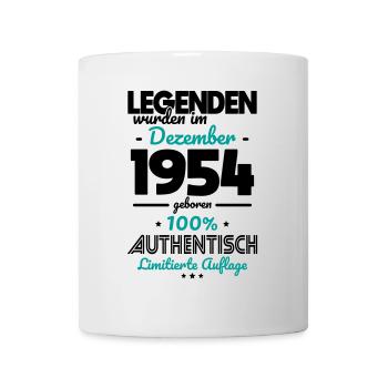 70e anniversaire - Les légendes ont été créées en décembre 1954 - Mug blanc - blanc - Devant