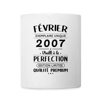 18th Birthday - February 2007 Perfection - Mug - white - Front