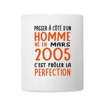 Anniversaire 20 ans - Né en Mars 2005 - Mug blanc - blanc - Devant