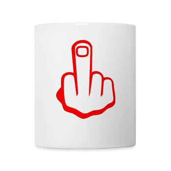 Middle finger - Mug - white - Front