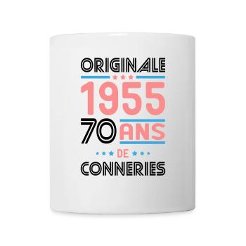 Anniversaire 70 ans - Originale 1955 - Conneries - Mug blanc - blanc - Devant