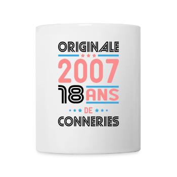 Anniversaire 18 ans - Originale 2007 - Conneries - Mug blanc - blanc - Devant