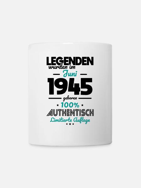 80. Geburtstag - Legenden wurden im Juni 1945 - Tasse - Weiß