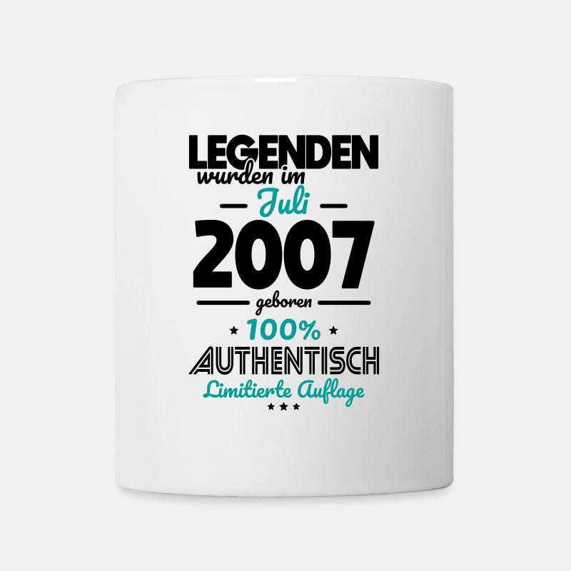 18. Geburtstag - Legenden wurden im Juli 2007 - Tasse - Weiß