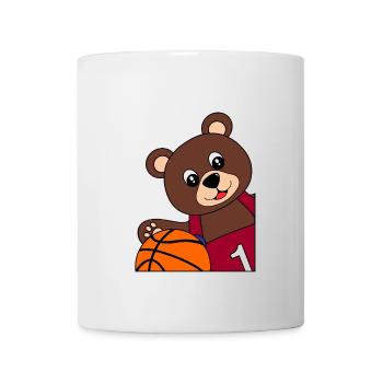 Bear with Basketball - Basketball Motif - Mug - white - Front