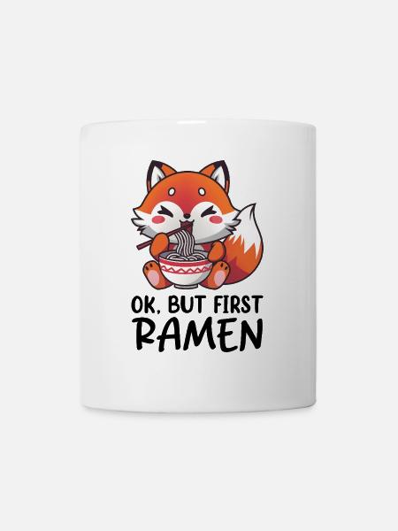 Ok But First Ramen Noodles Cute Food Lover - Mug - white