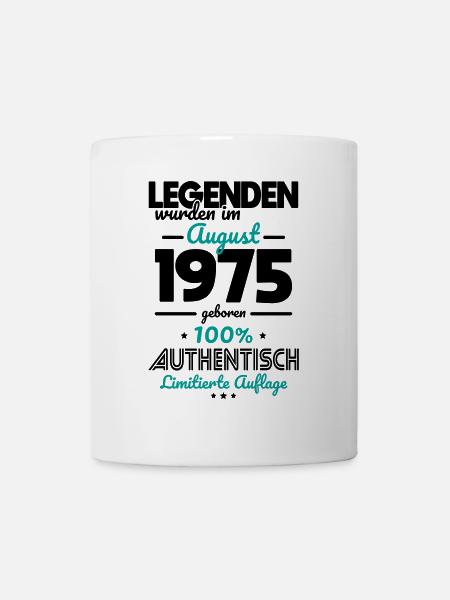 50th Birthday - Legends were created in August 1975 - Mug - white