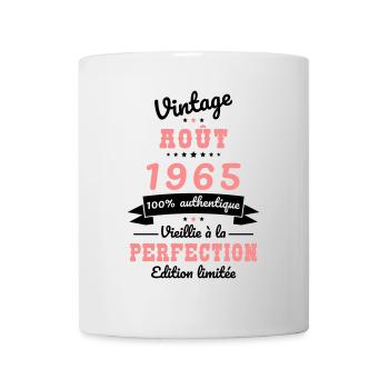 60th Birthday - Vintage - August 1965 - Mug - white - Front