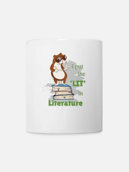 Funny Sayings Literature Books Writing Otter - Mug - white