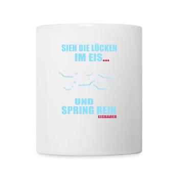 Eisbader Kältebad Mut zum Eisloch Winterschwimmen - Tasse - Weiß - Vorne