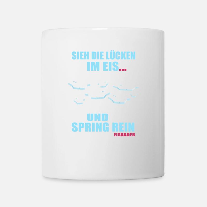 Eisbader Kältebad Mut zum Eisloch Winterschwimmen - Tasse - Weiß