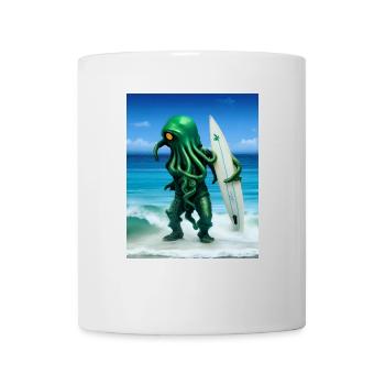 Surfing Octopus - Tasse - Weiß - Vorne