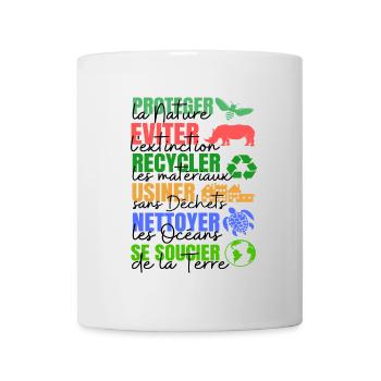 J'aime ma Planète 05 - Mug blanc - blanc - Devant