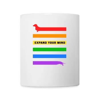 Dachshund Dackel stretch Teckel expand - Tasse - Weiß - Vorne