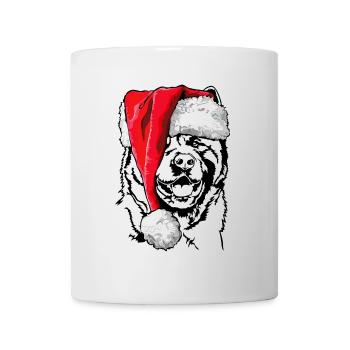 Père Noël américain Akita Chiens Wilsigns - Mug blanc - blanc - Devant