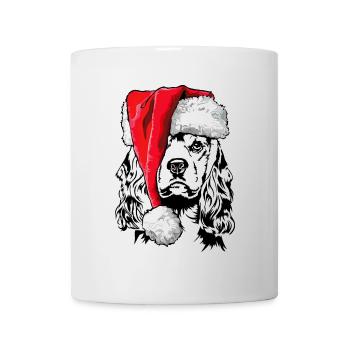 Père Noël American Cocker Spaniel Chiens de Noël - Mug blanc - blanc - Devant