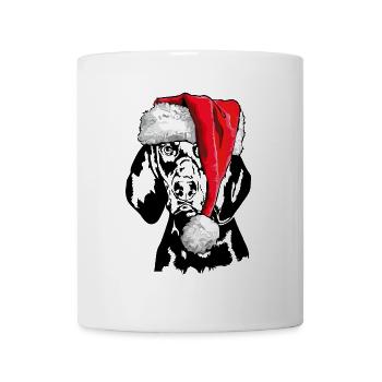 Santa Black And Tan Coonhound Christmas Dogs - Mug - white - Front