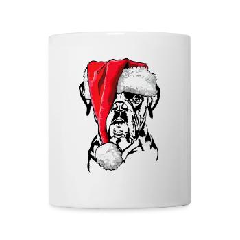 Santa Boxer Weihnachten Hunde Hund Wilsigns - Tasse - Weiß - Vorne