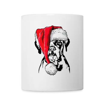Santa Boxer Weihnachten Hunde Hund Wilsigns - Tasse - Weiß - Vorne