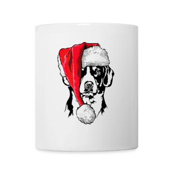 Santa Entlebucher Chien de montagne Signes de Noël - Mug blanc - blanc - Devant