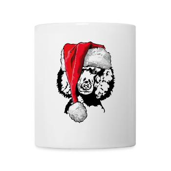 Père Noël caniche Noël Père Noël chiens Wilsigns - Mug blanc - blanc - Devant
