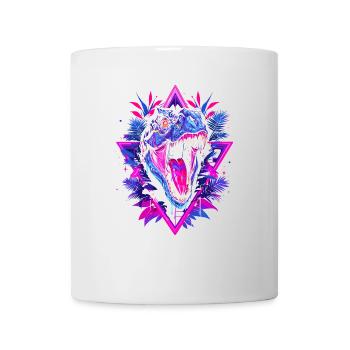 Synthwave Raptor - Tasse - Weiß - Vorne