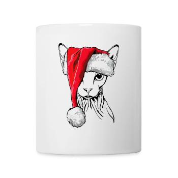 Père Noël Sphynx Noël chat Wilsigns - Mug blanc - blanc - Devant