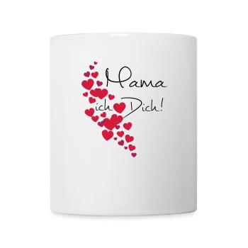 Muttertag Mama Ich liebe Dich, personalisierbar - Tasse - Weiß - Vorne
