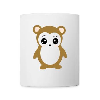 brown bear bear face eye cute - Mug - white - Front