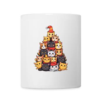 Chats dans la magie de Noël - Parfait pour - Mug blanc - blanc - Devant