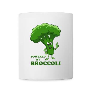 Powered by Broccoli - Légumes, végétarien, végétalien - Mug blanc - blanc - Devant