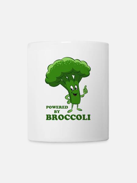 Powered by Broccoli - Légumes, végétarien, végétalien - Mug blanc - blanc